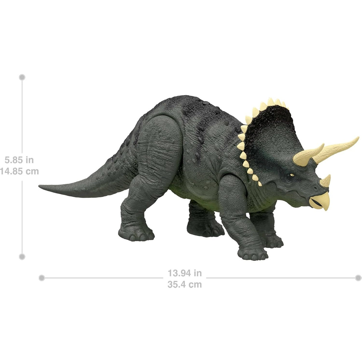 Jurassic World - Legacy Collection Reimagined Real Feel Triceratops Roaring Dinosaur Action Figure - Mattel
