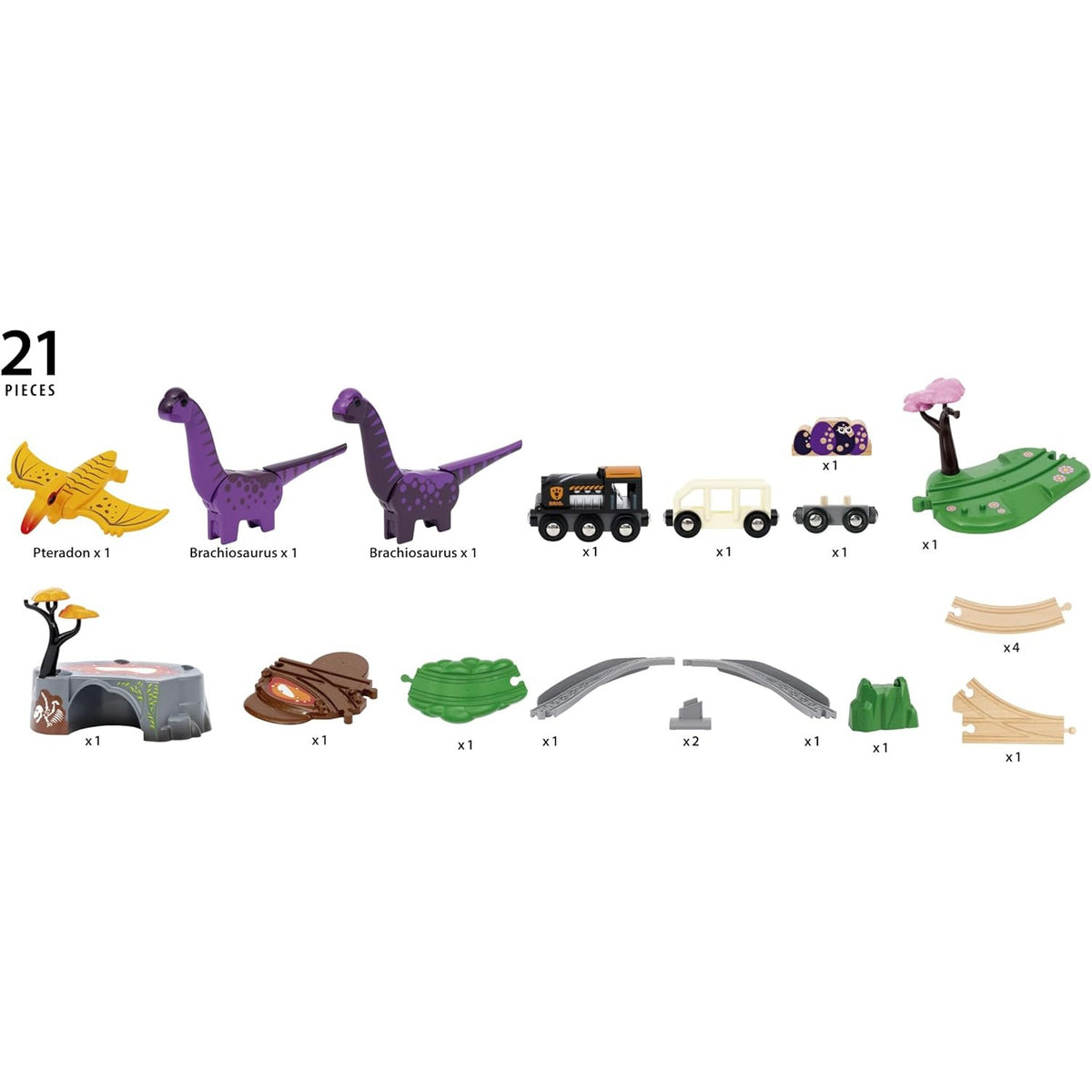 BRIO World - Train Set Dinosaur Adventure Set 21 Pieces