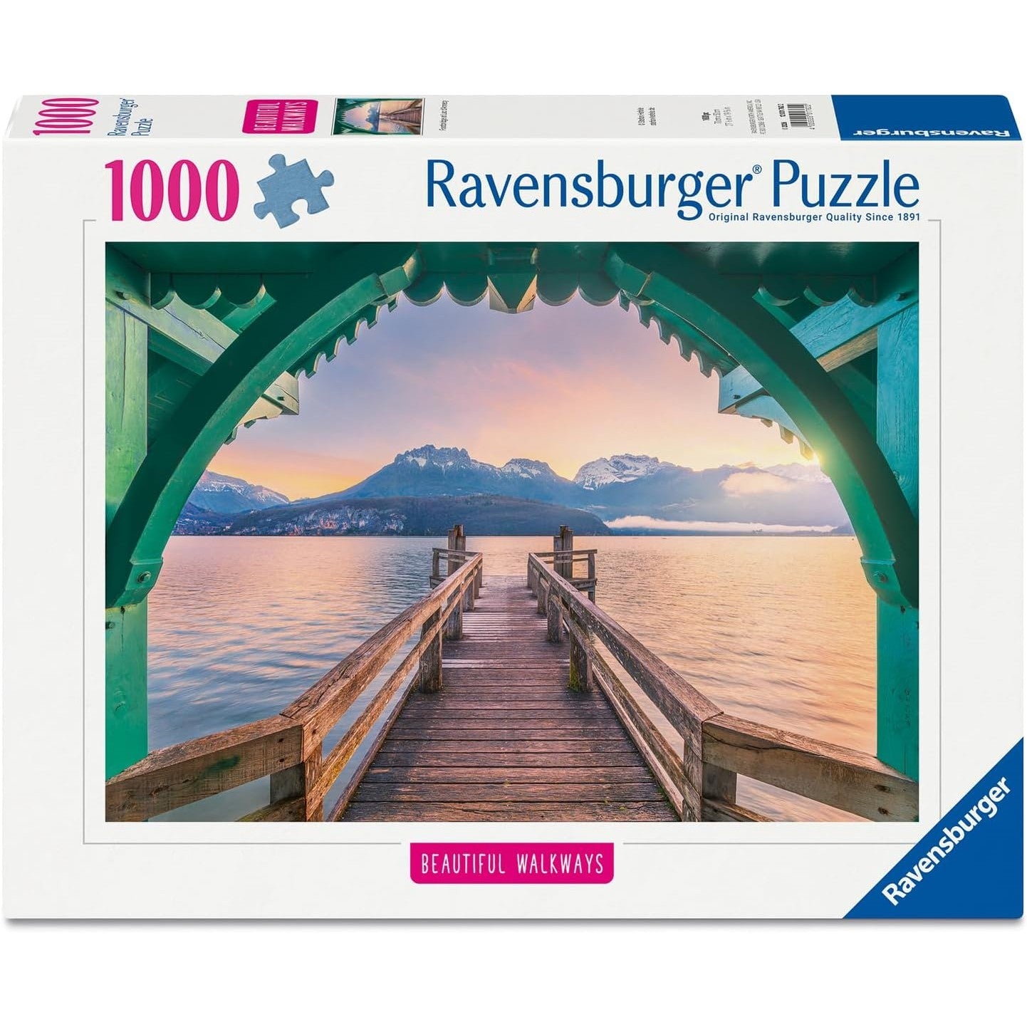 Ravensburger - Beautiful Walkways Footbridge at Lac d’Annecy Jigsaw Puzzle 1000 Pieces