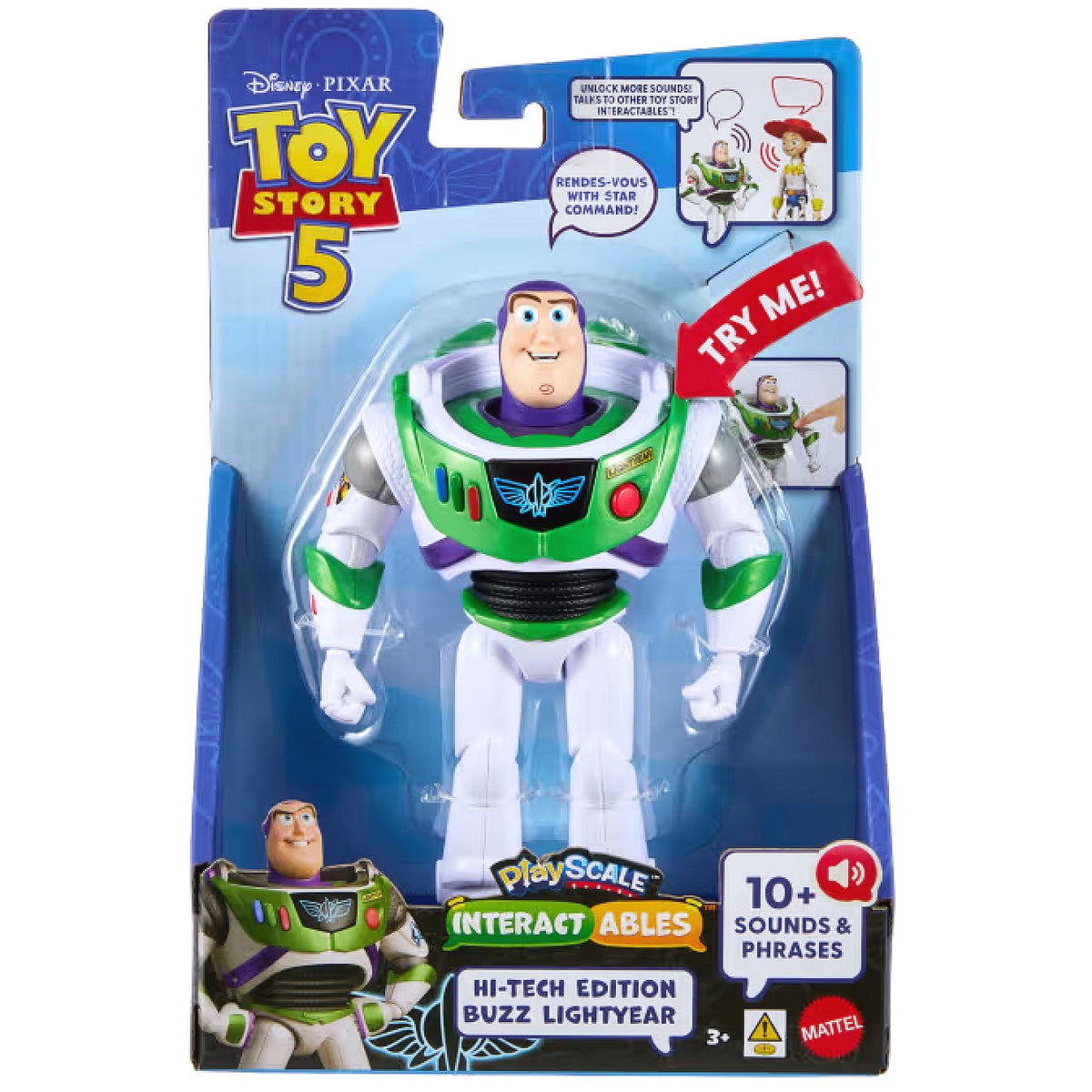 Disney Pixar - Toy Story 5 Interactables Hi-Tech Edition Buzz Lightyear 7-inch Action Figure - Mattel