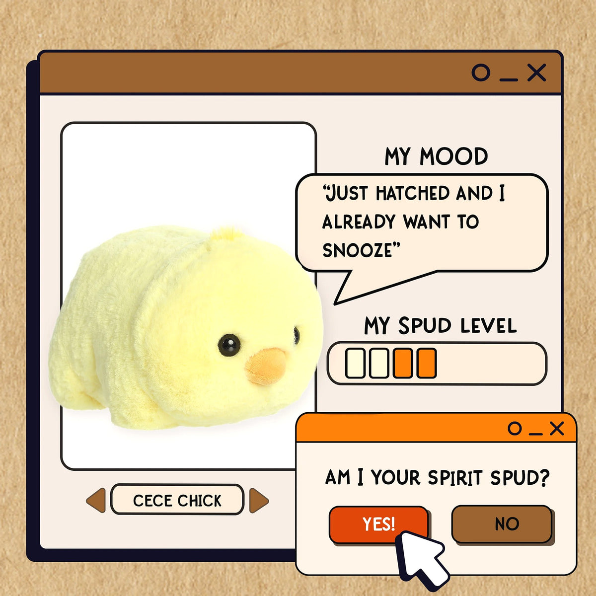 Aurora - Spudsters Cece Chick 10-Inch Plush