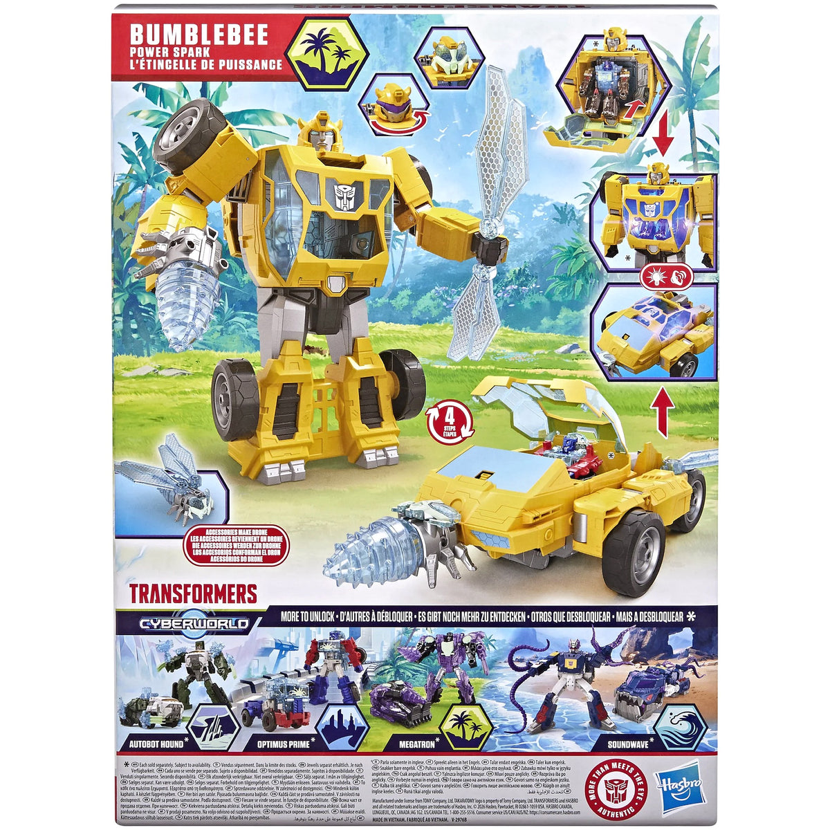Transformers - Cyberworld Energon Surge Power Bumblebee Power Spark 11-Inch Action Figure - Hasbro