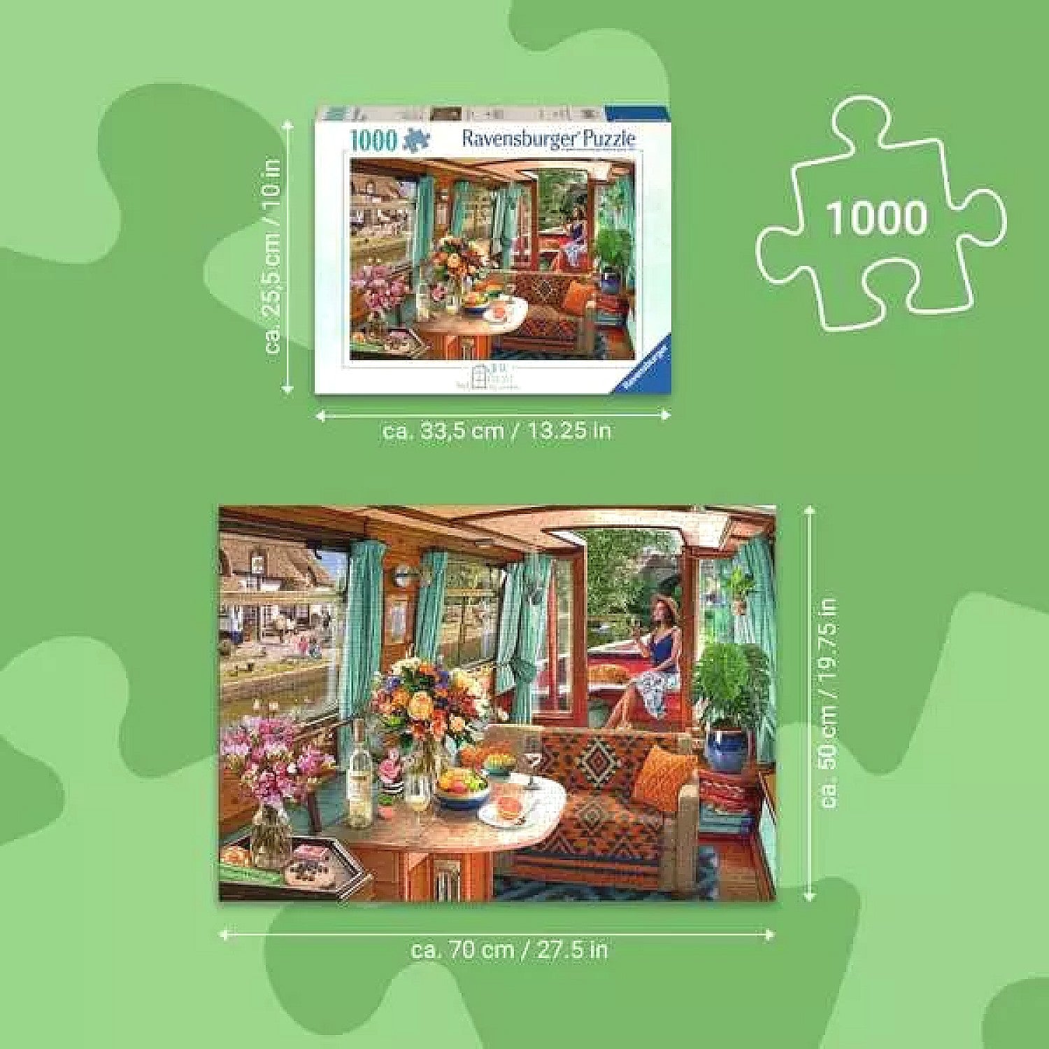 Ravensburger - View from my Window No.1 Canal Boat Jigsaw Puzzle 1000 Pieces