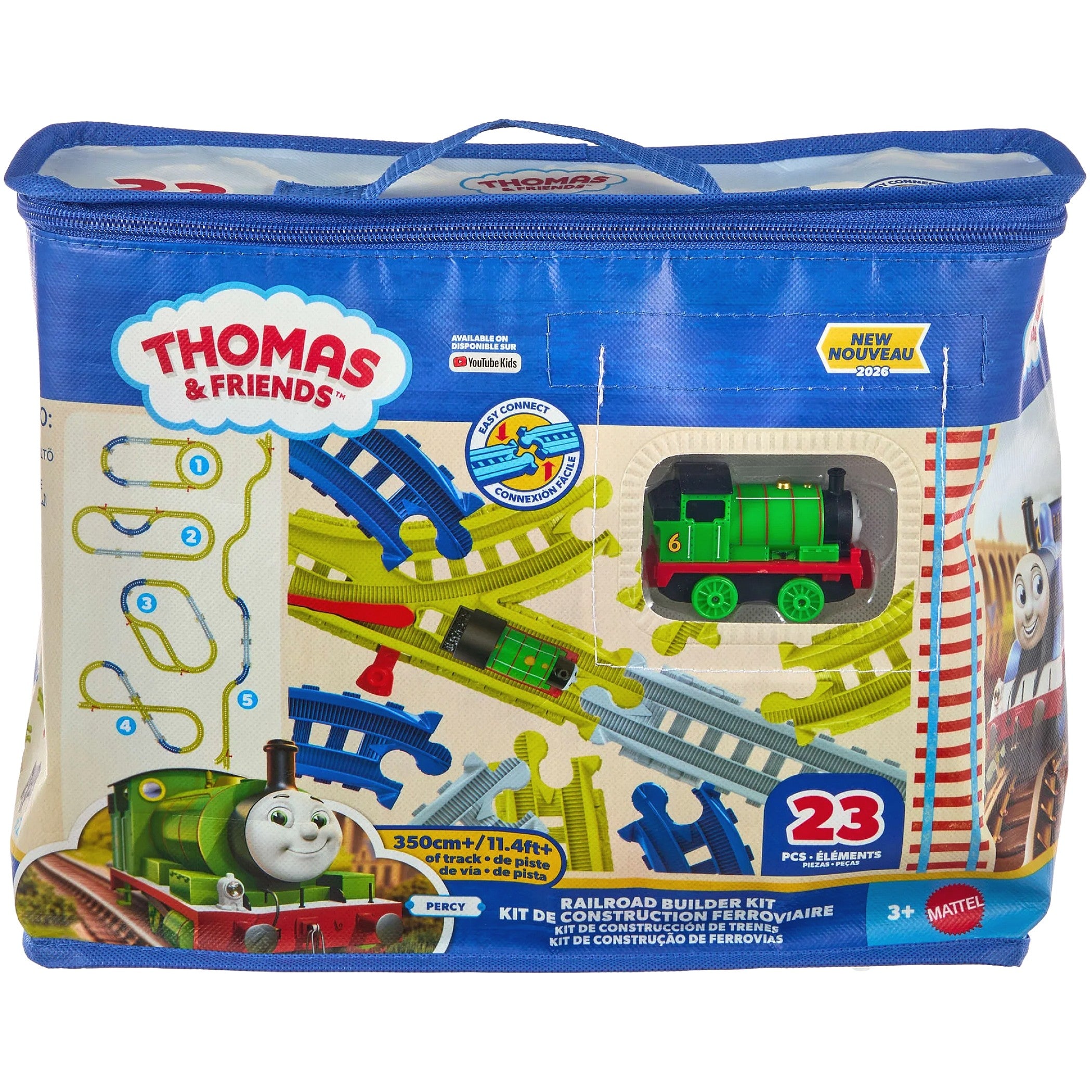 Thomas & Friends - Easy Connect Railroad Builder Track Kit with Percy - Mattel
