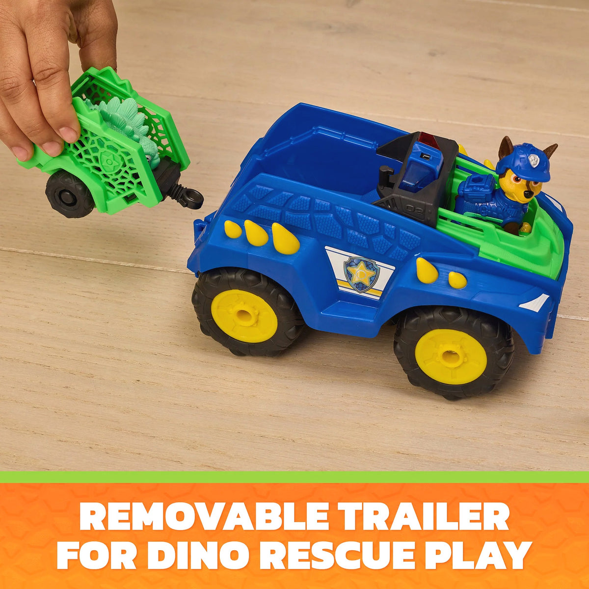 Paw Patrol - The Dino Movie Dino Tow & Dash RC Easy-to-Steer Remote Control Car with Chase - Spin Master