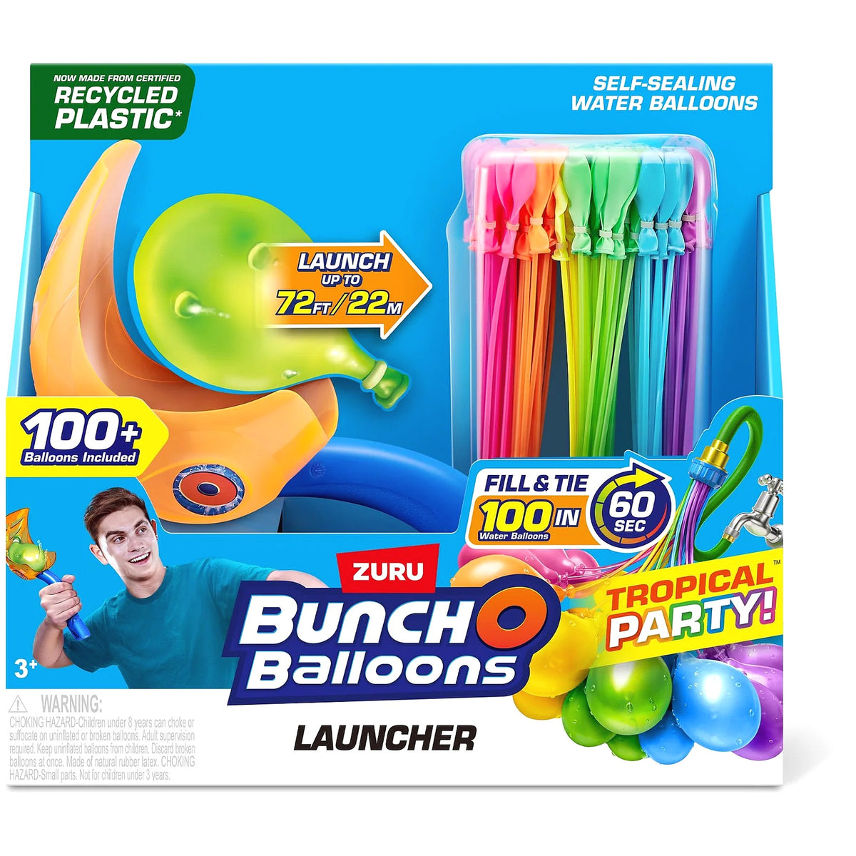 Zuru - Bunch O Balloons Launcher with 100 Balloons - Tropical Party