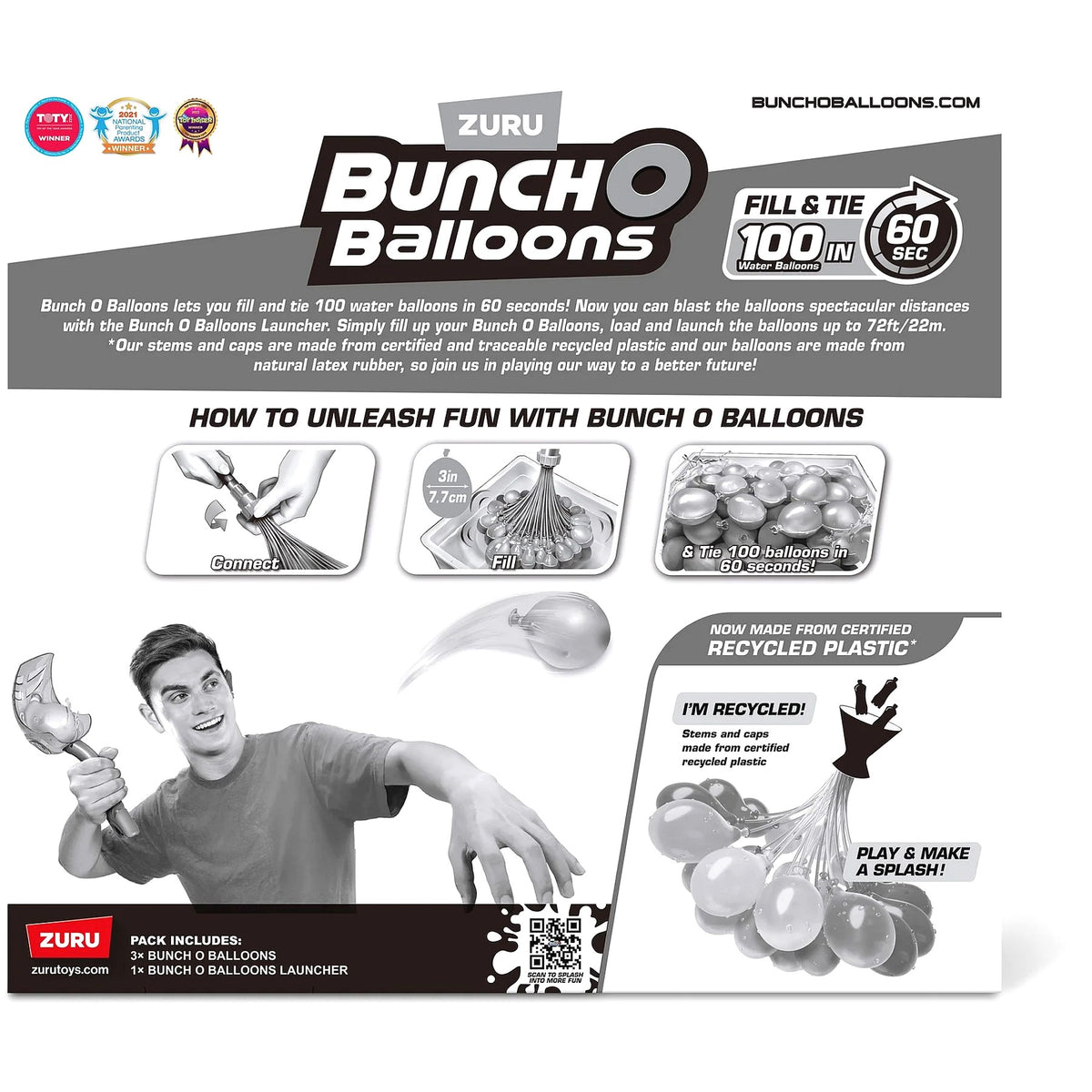 Zuru - Bunch O Balloons Launcher with 100 Balloons - Tropical Party