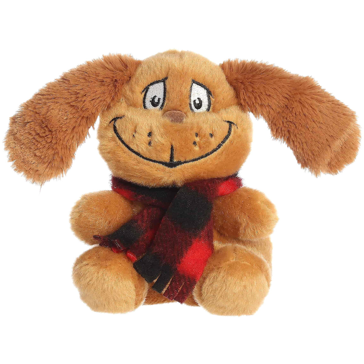 Cotton Candy - Xmas Dr. Seuss Palm Pals Max with Plaid Scarf Plush by Aurora - Christmas