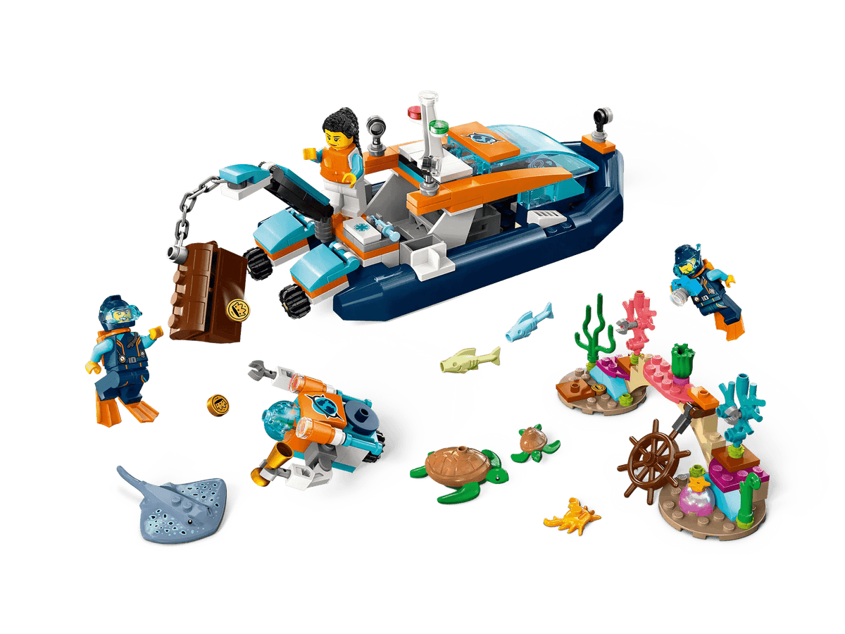 LEGO® 60377 Explorer Diving Boat - City