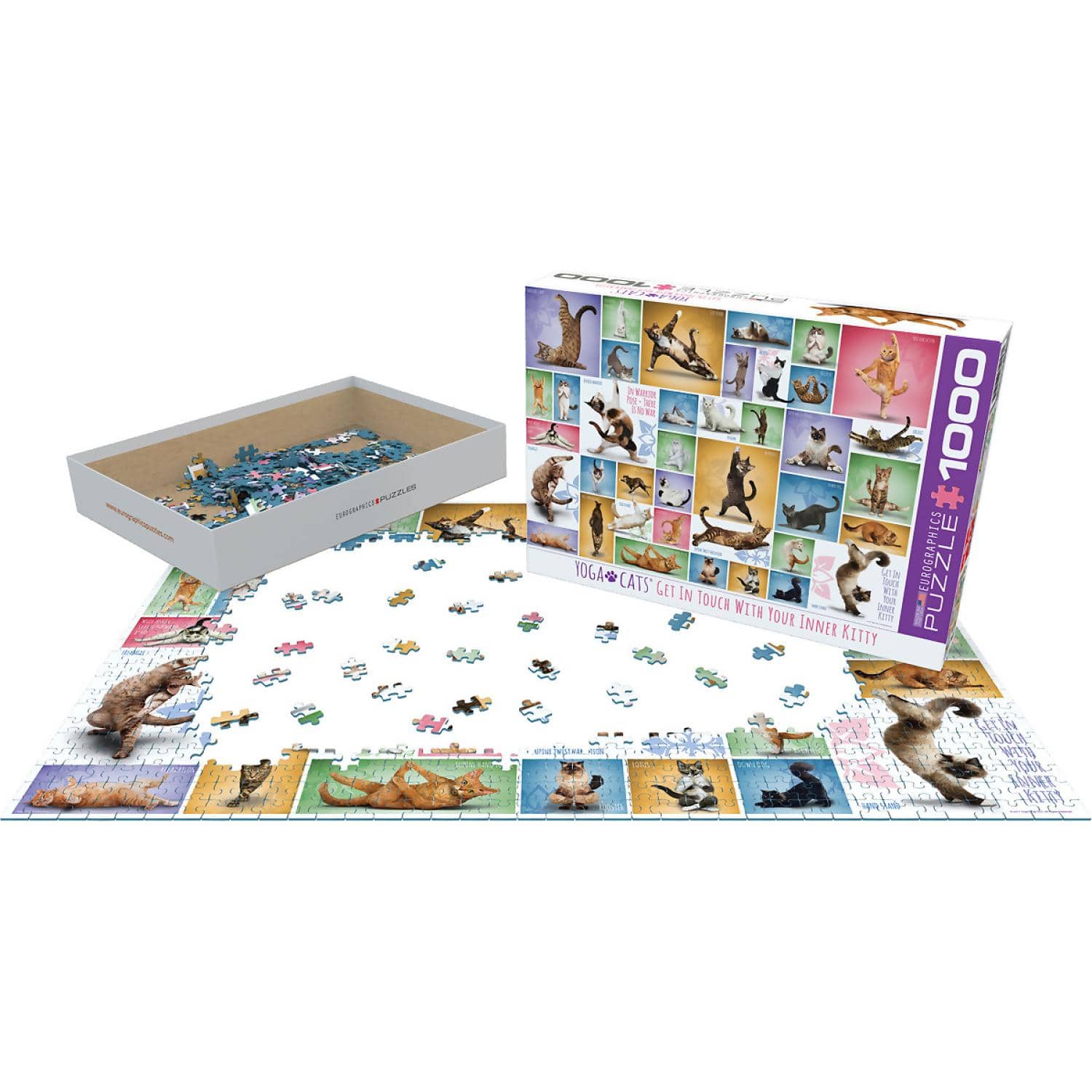 EuroGraphics - Yoga Cats - Jigsaw Puzzle 1000 Pieces