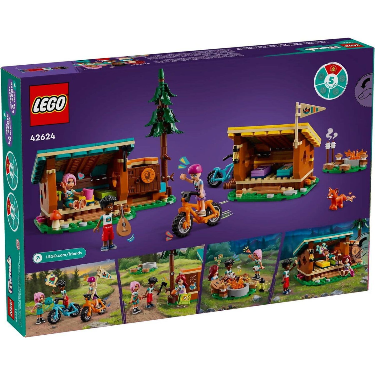 LEGO® 42624 Adventure Camp Cozy Cabins - Friends