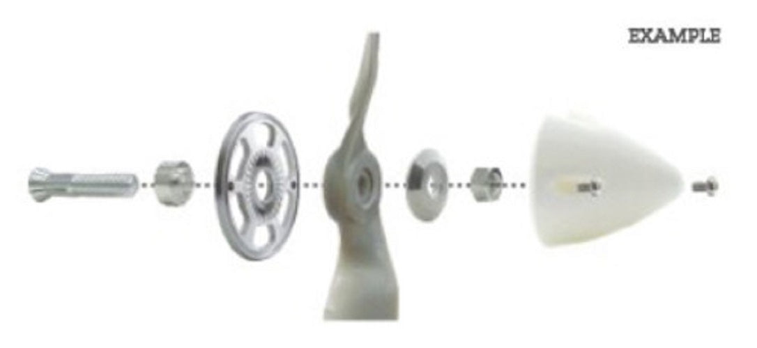 TY1 - ELECTRIC SPINNER 38MM 4MM COLLET WHITE TY7723W
