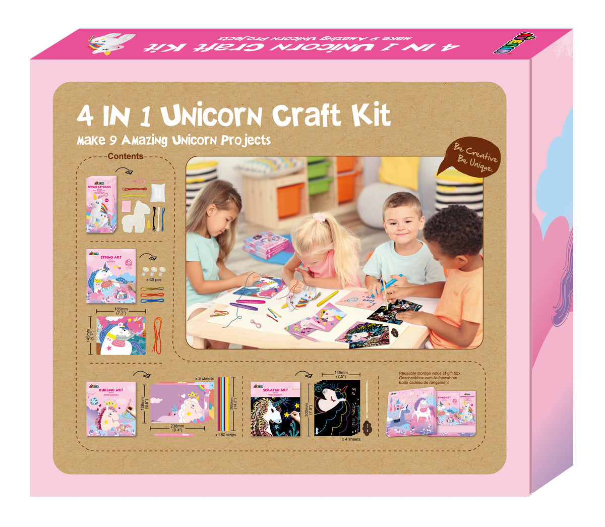 Avenir - 4 In 1 Unicorn Craft Kit - Johnco