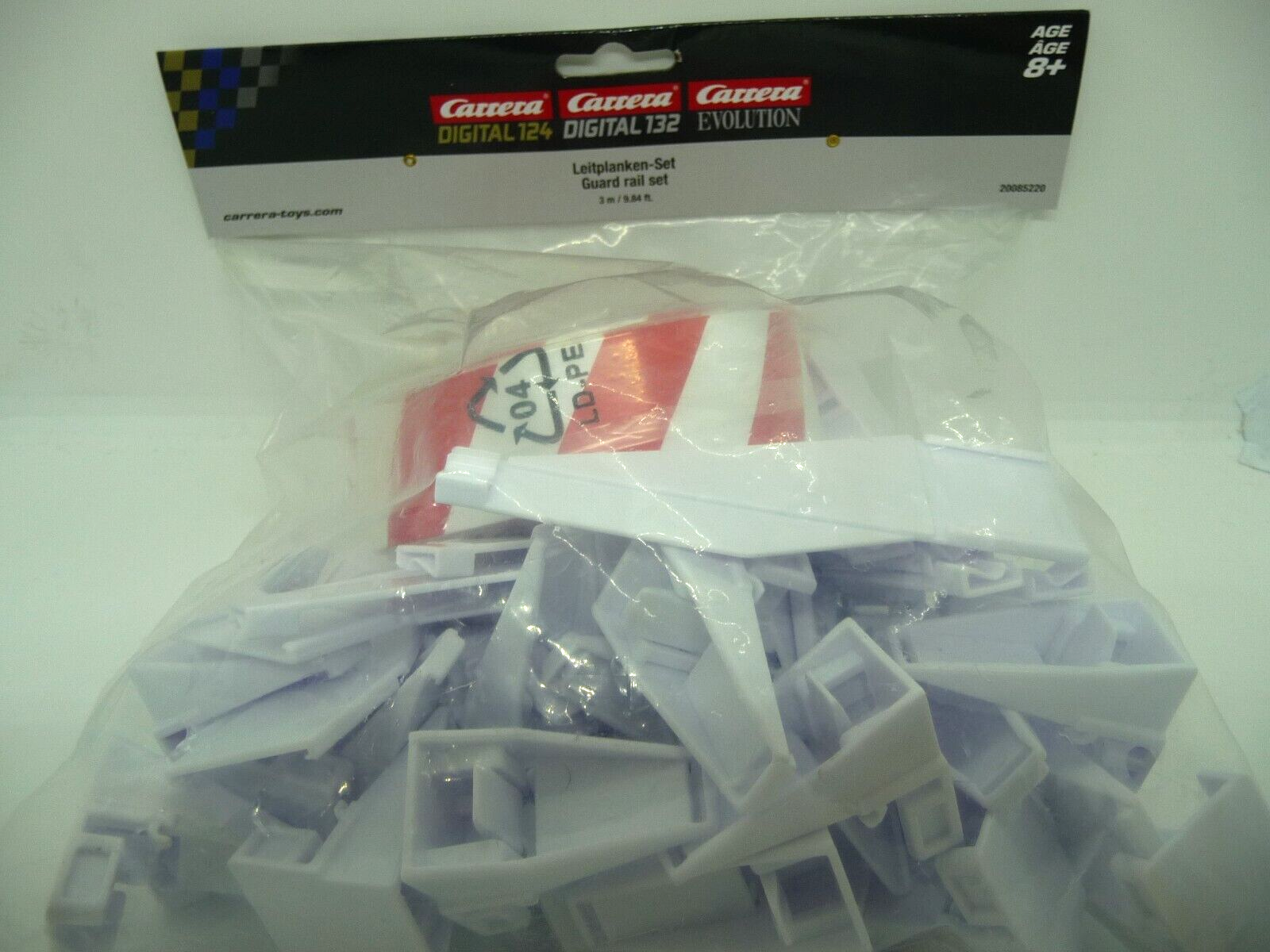 CARRERA - 1:24 TRACK ACCESSORIES - RED AND WHITE STRIPE GUARD RAIL 3MTRS
