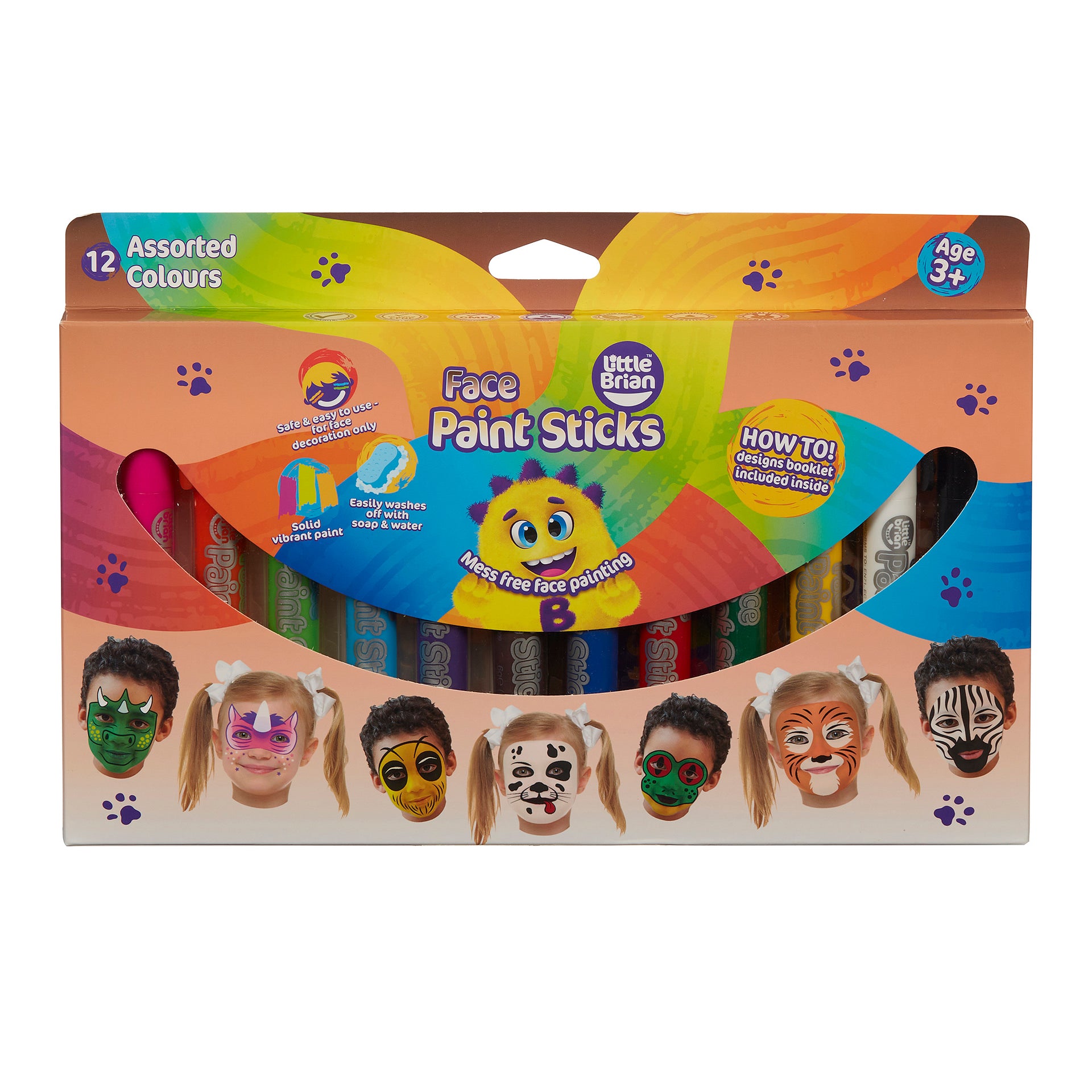 Little Brian - Face Paint Sticks Classic 12 Piece Pack