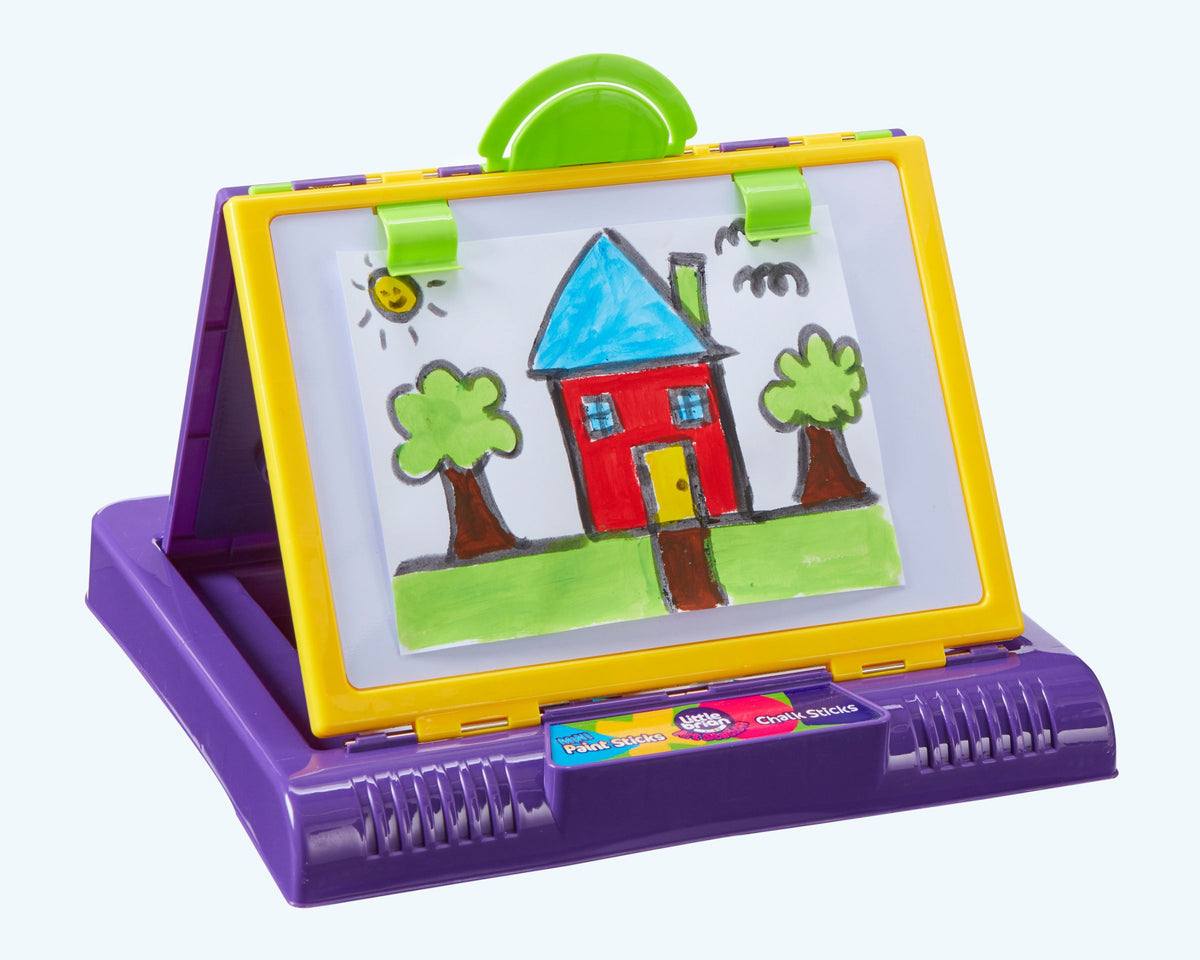 Little Brian - Mini Art Station Chalk and Paint Stick 2 in 1 Drawing Playset