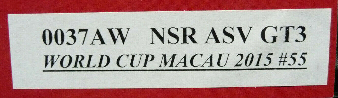 NSR - 1:32 0037AW ASV GT3 WORLD CUP MACAU 2015 NO.55 SLOT CAR ALSO SUITS SCALEXTRIC/CARRERA