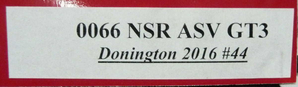 NSR - 1:32 0066SW ASV GT3 DONNINGTON 2016 NO.44 SLOT CAR ALSO SUITS SCALEXTRIC/CARRERA