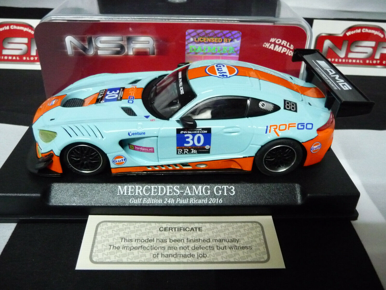 NSR - 1:32 0153SW MERCEDES AMG GULF ED 24H PAUL RICKARD NO.30 SCALEXTRI/CARRERA
