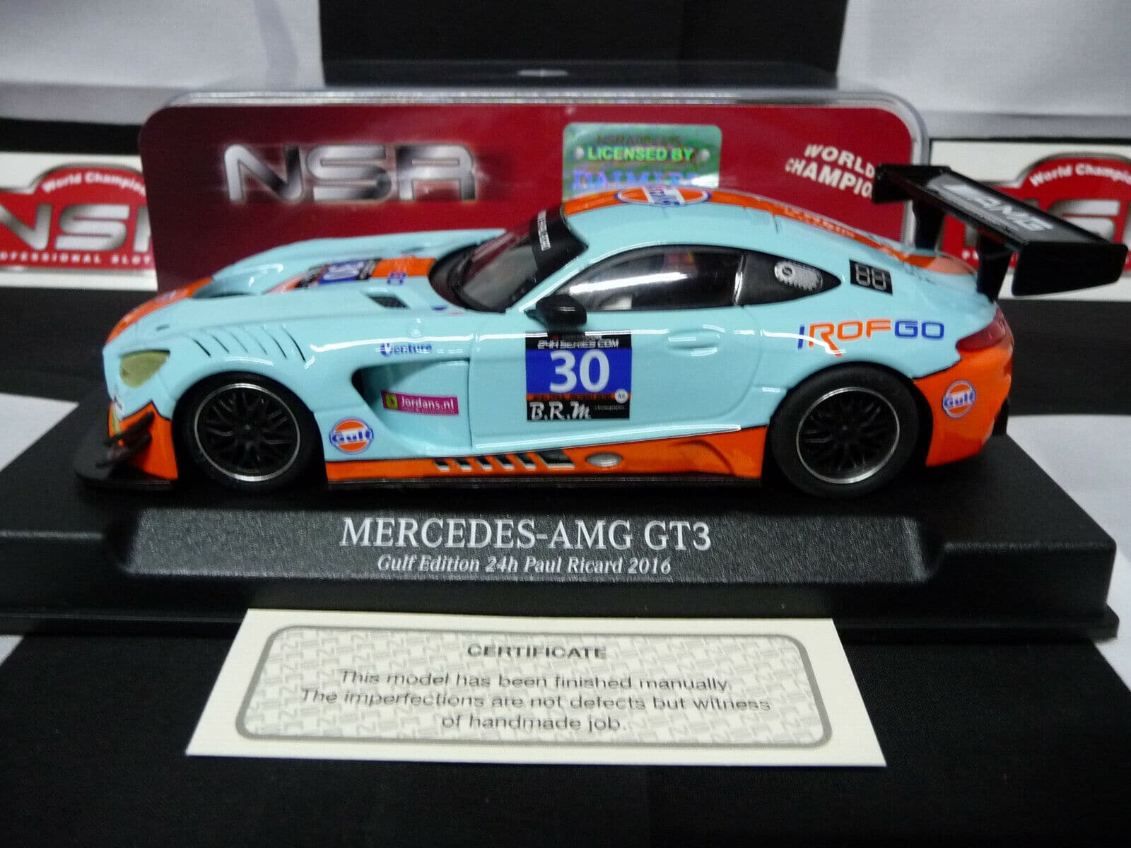 NSR - 1:32 0153SW MERCEDES AMG GULF ED 24H PAUL RICKARD NO.30 SCALEXTRI/CARRERA