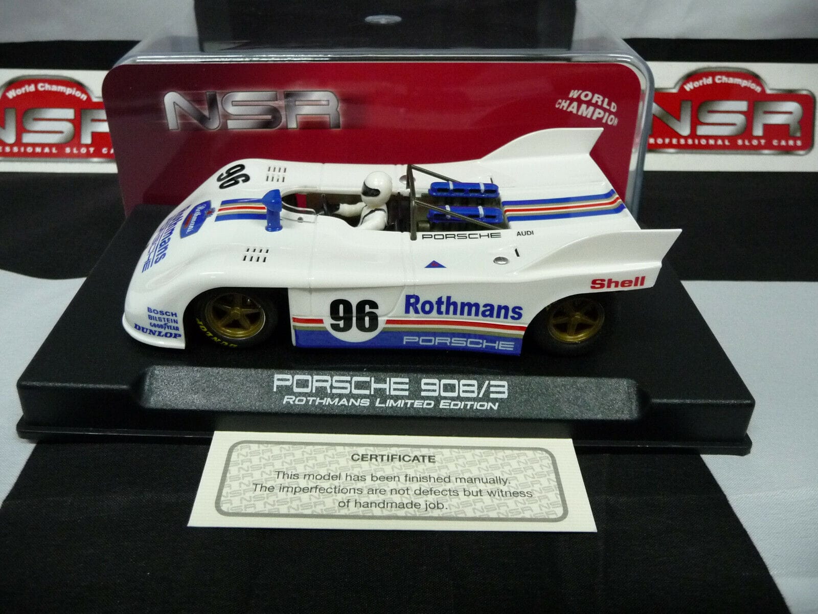 NSR - 1:32 0196SW PORSCHE 908/3 ROTHMANS LIMITED ED NO.96 SLOT CAR ALSO SUITS SCALEXTRIC/CARRERA