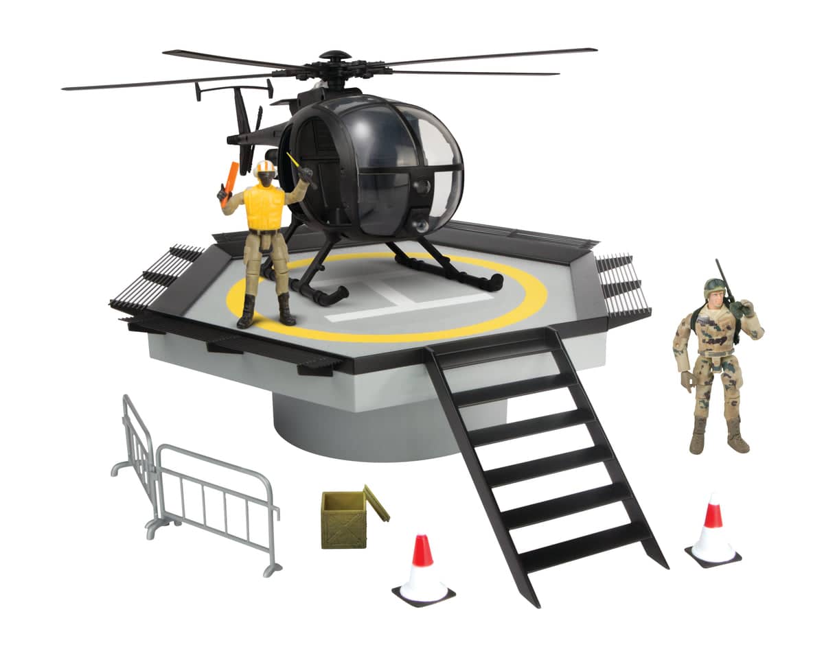 World Peacekeepers - Helpad With Helicopter Playset