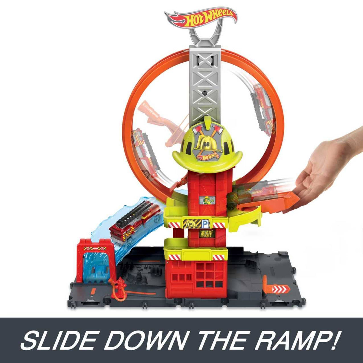 Hot Wheels - City Super Loop Fire Station