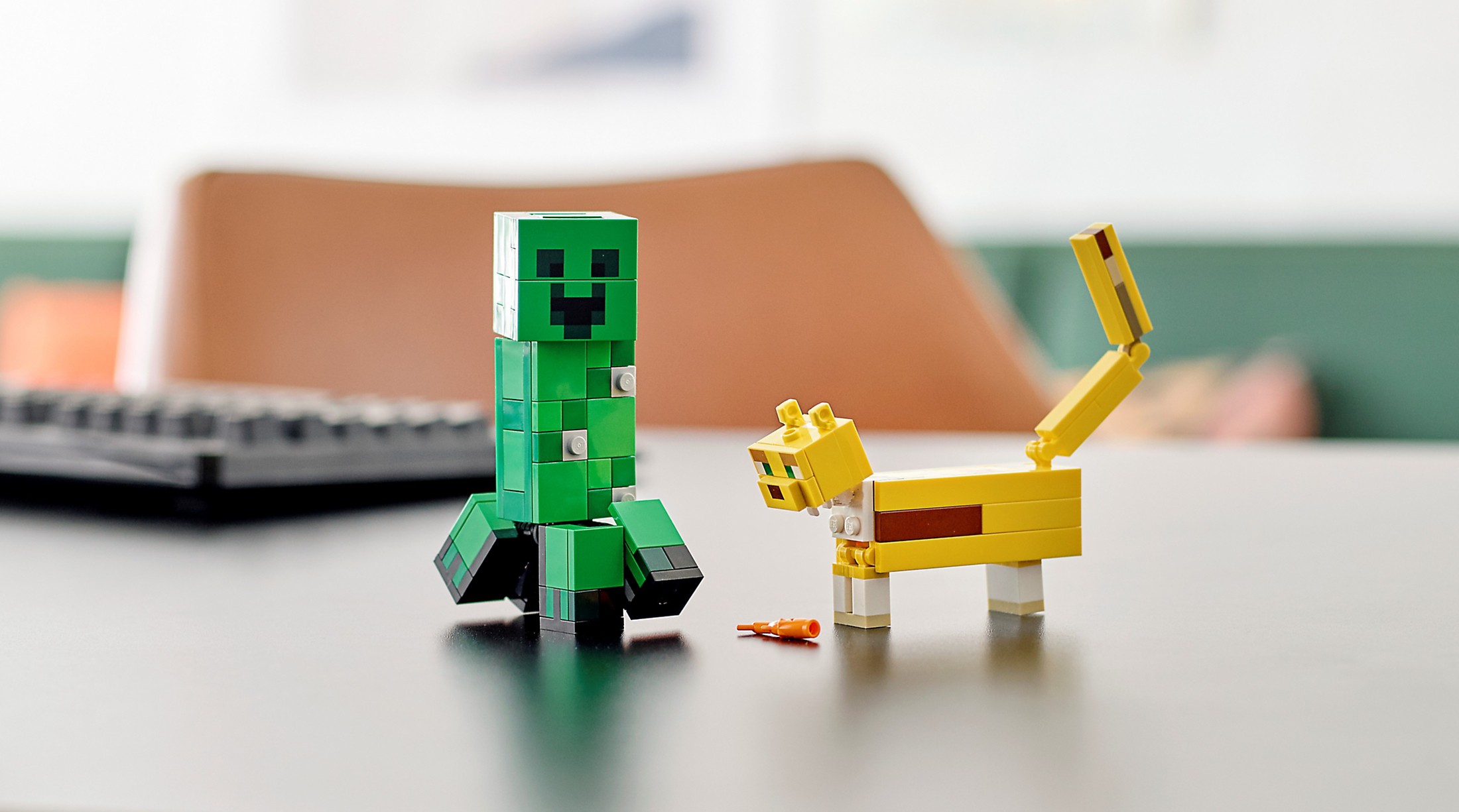 lego 21156 minecraft bigfig creeper and ocelot figures set