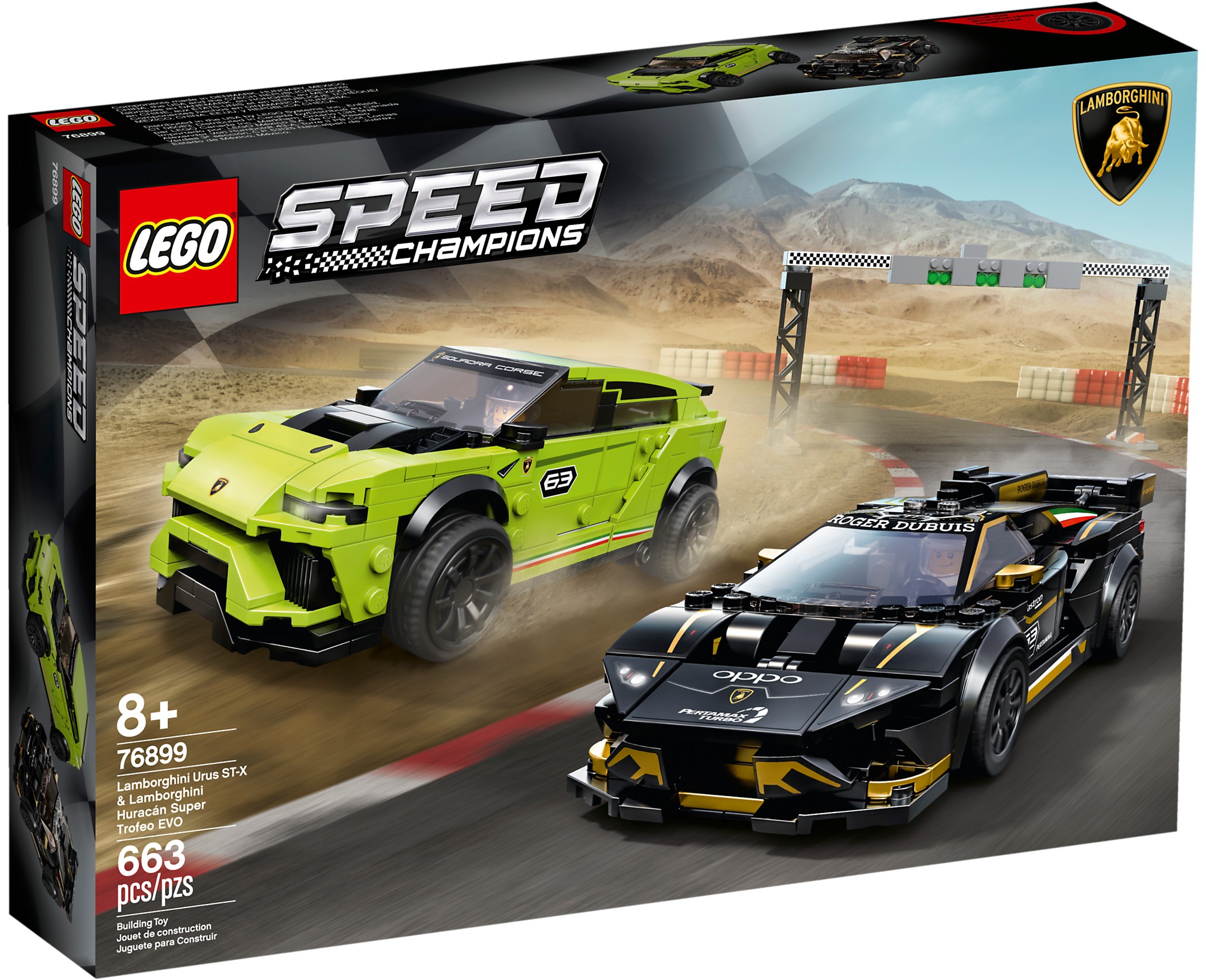 LEGO 76899 Lamborghini Urus ST-X & Lamborghini Huracán Super Trofeo EVO
