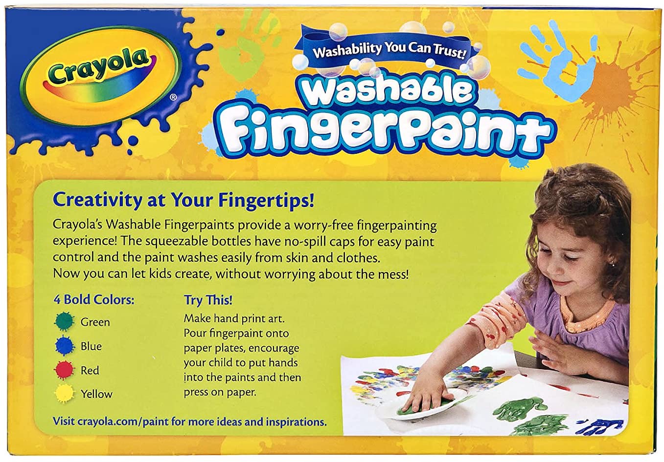 Crayola Washable Kids Finger Paints For Kids - Image 2