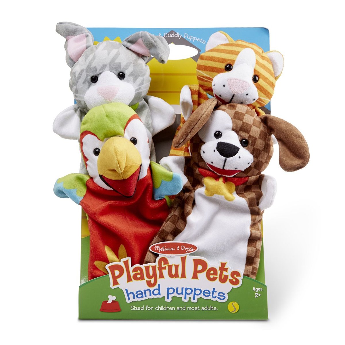 Melissa & Doug HAND PUPPETS 4 x PLAYFUL PETS SET MDMND9084 Tates