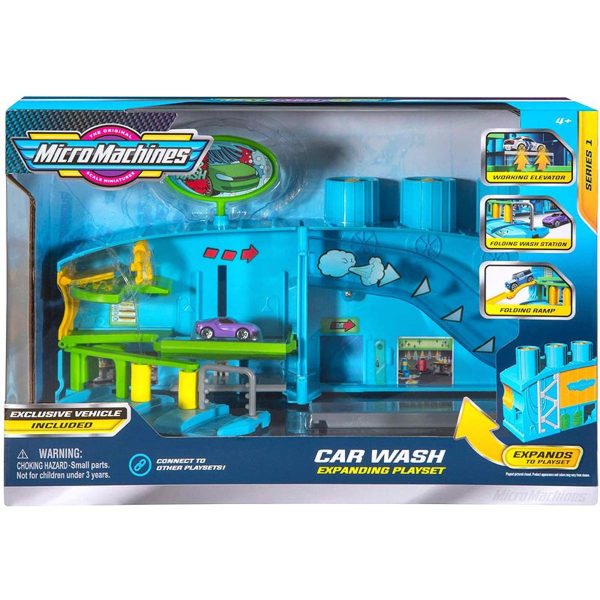 micro machines car wash playset