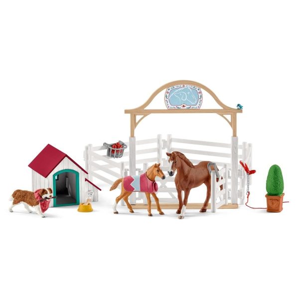 Schleich - Horse Club Hannahs Guest Horses With Ruby The Dog Playset - Image 2