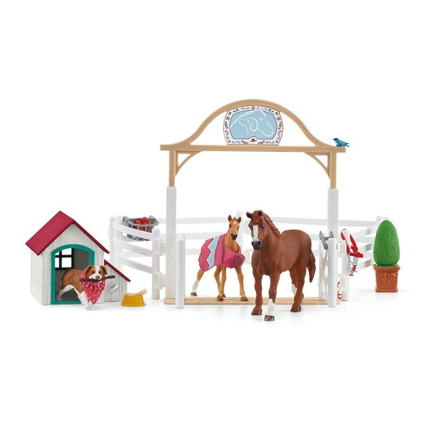 Schleich - Horse Club Hannahs Guest Horses With Ruby The Dog Playset - Image 3