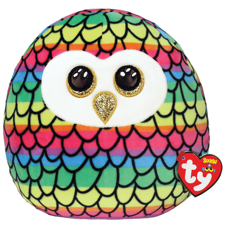 Ty Squish-a-boos - Owen - Rainbow Owl 25cm