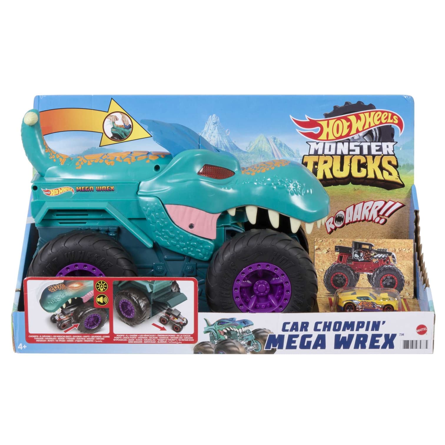 Hot Wheels® - Monster Trucks Car Chompin Mega-wrex Vehicle Mattel - Image 6