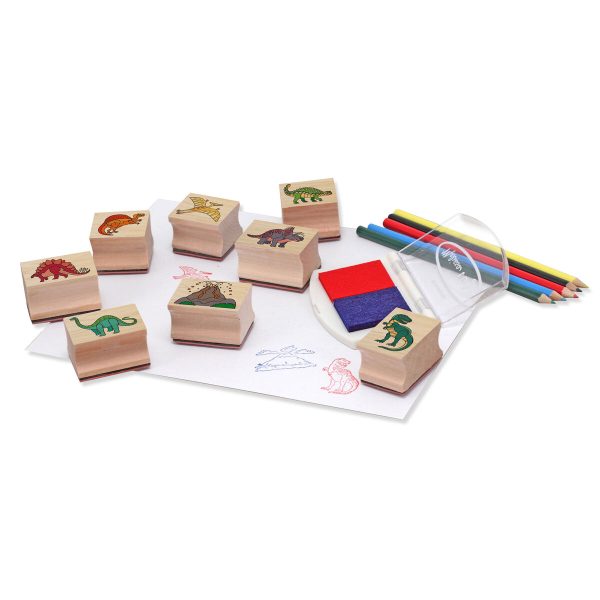 Melissa & Doug - Wooden Stamp Set - Dinosaurs - Image 4