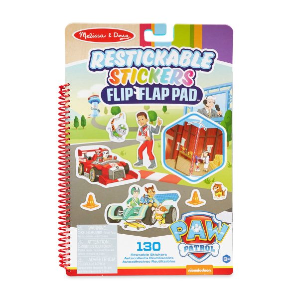 Melissa & Doug - Paw Patrol Restickable Stickers Flip-flap Pad - Classic Missions