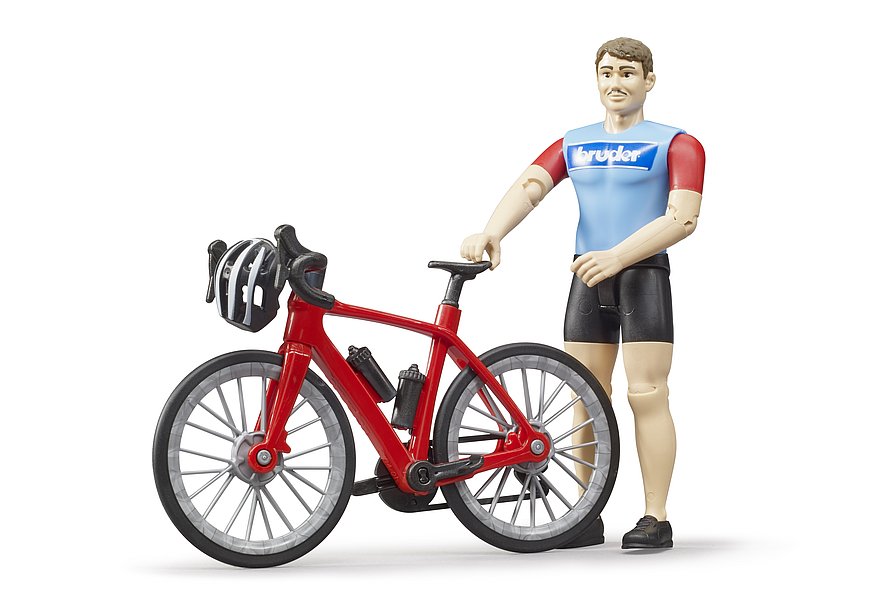 Bruder Racing Bicycle With Cyclist - Bruder Bworld