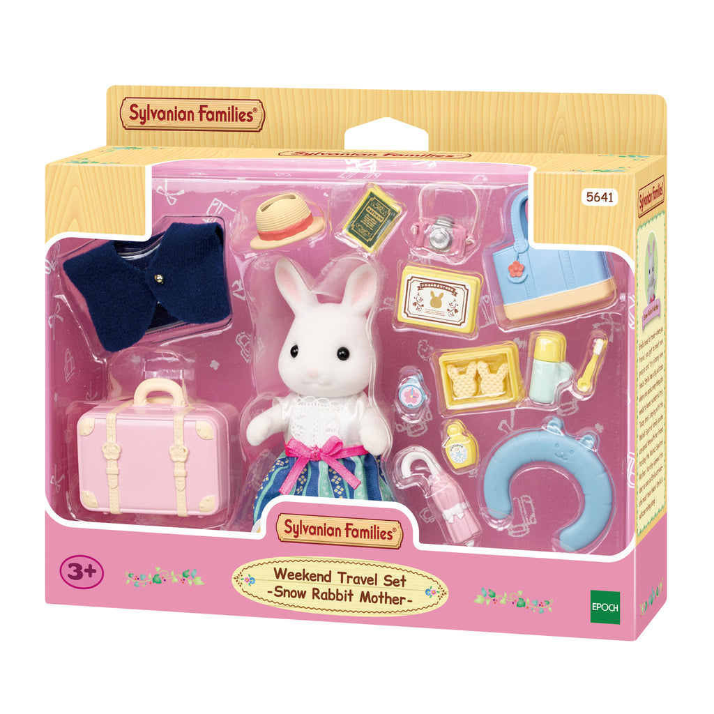 Sylvanian Families - Weekend Travel Set With Snow Rabbit Mother