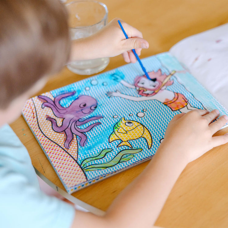 Melissa & Doug - My First Paint With Water Kids' Art Pad With Paintbrush - Pirates Space Construction And More - Image 2