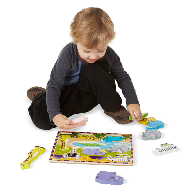 Melissa & Doug - Safari Chunky Puzzle - 8 Pieces - Image 8