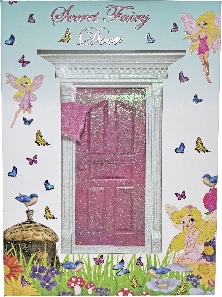 Cotton Candy - Dark Pink Glitter Secret Fairy Door - Image 2