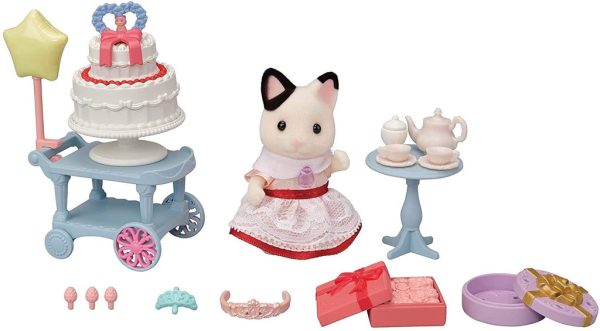 Sylvanian Families - Party Time Tuxedo Cat Girl Playset - Image 2
