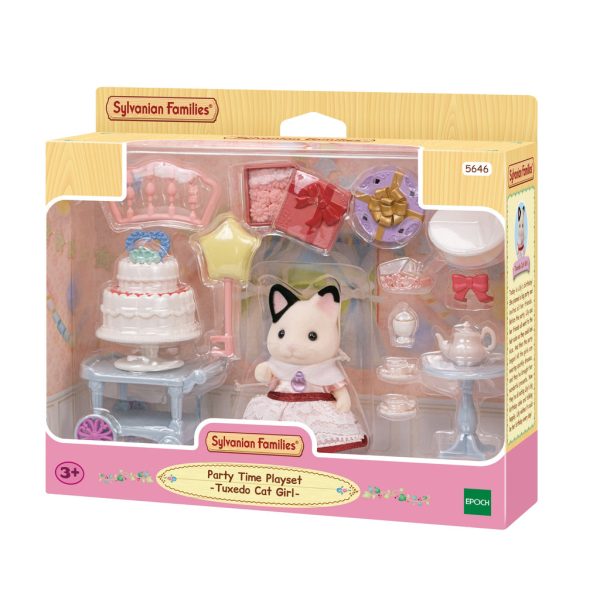 Sylvanian Families - Party Time Tuxedo Cat Girl Playset