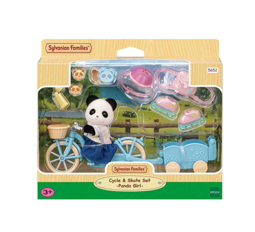 Sylvanian Families - Cycle & Skate Playset - Panda Girl