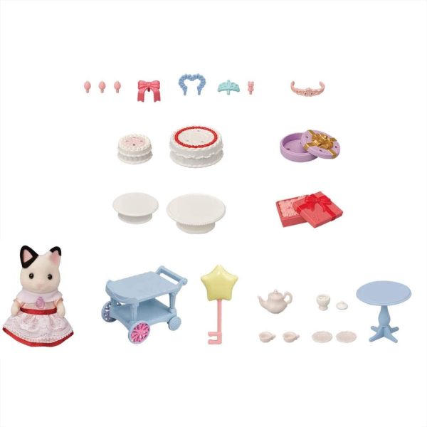 Sylvanian Families - Party Time Tuxedo Cat Girl Playset - Image 3