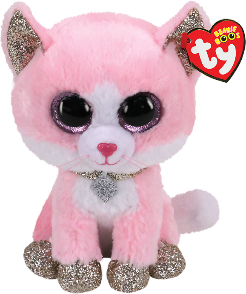 Ty - Beanie Boos - Fiona Pink Cat Small 15cm