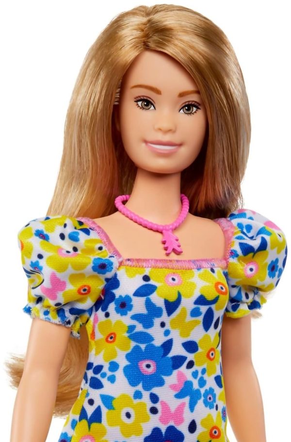 Barbie - Fashionistas Doll With Down Syndrome Wearing Floral Dress - Mattel - Image 4