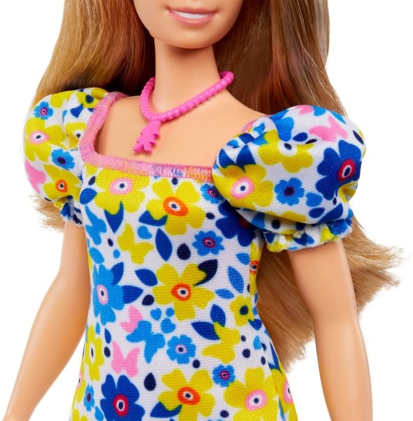 Barbie - Fashionistas Doll With Down Syndrome Wearing Floral Dress - Mattel - Image 5